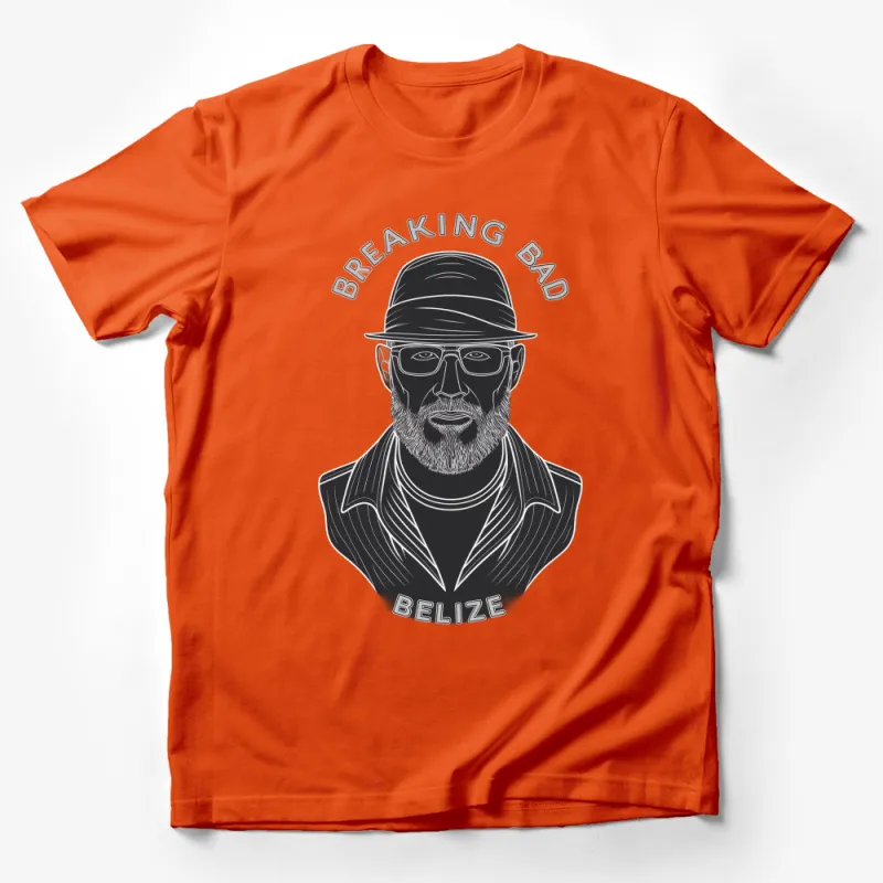 Breaking Bad Belize Heisenberg Hat Graphic T-Shirt, Unique TV Show Inspired Black Tee Male T-Shirt