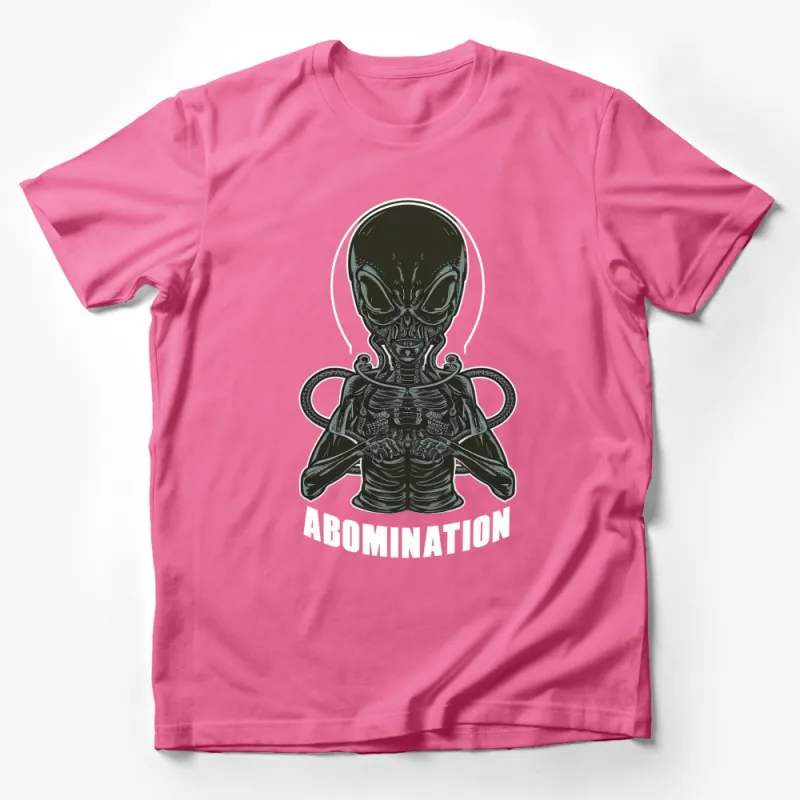 Alien Abomination Graphic T-Shirt, Dark Sci-Fi Artwork Tee, Unique Extraterrestrial Design Shirt Male T-Shirt