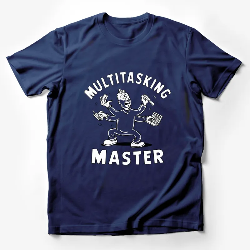 Multitasking Master Graphic T-Shirt, Funny Office Humor, Black Tee for Work, Gift for Coworkers Male T-Shirt