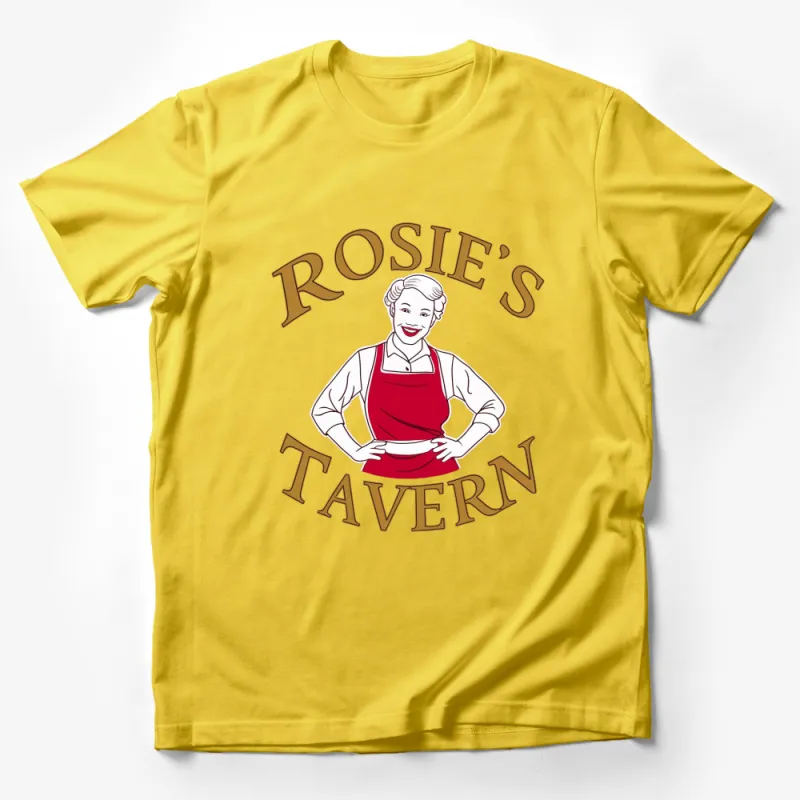 Vintage Rosie's Tavern Logo T-Shirt, Classic Retro Bar Tee, Unique Gift for Her and Him Male T-Shirt