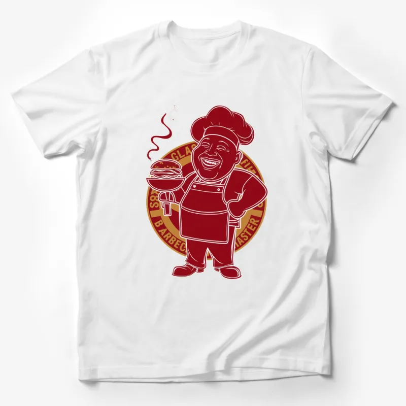 BBQ Master Chef T-Shirt, Red Grill Master Enthusiast Tee, Unisex Culinary Gift Top Male T-Shirt