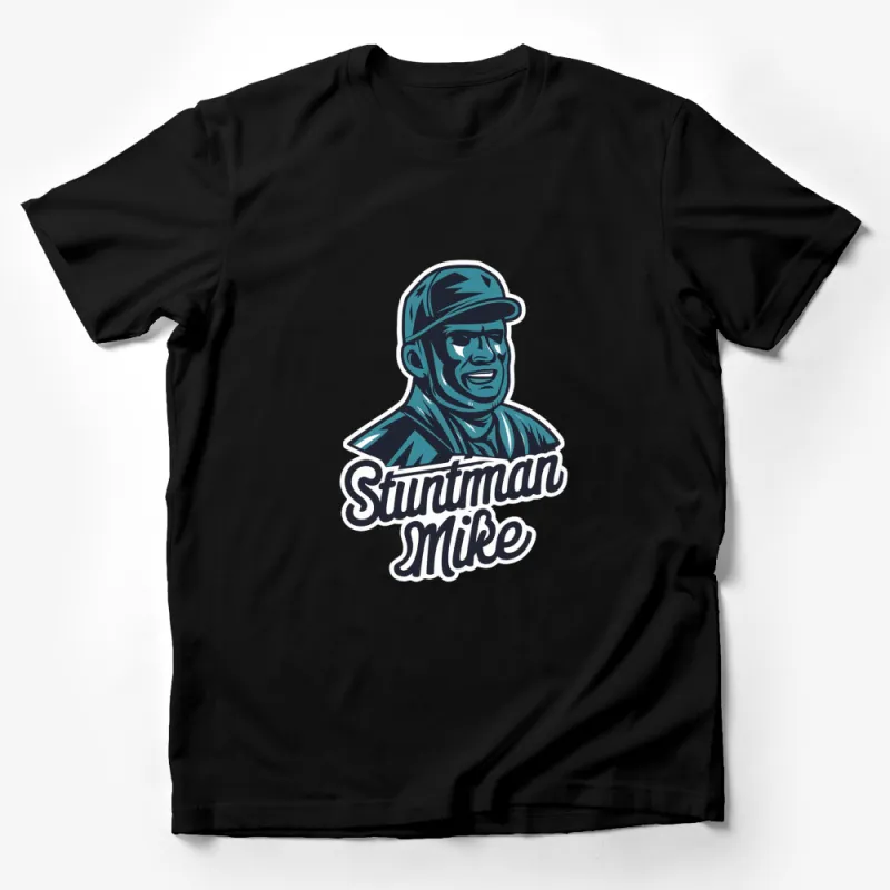 Stuntman Mike Vintage Style Graphic T-Shirt, Retro Film Inspired, Cool Movie Character Tee, Unique Design Male T-Shirt