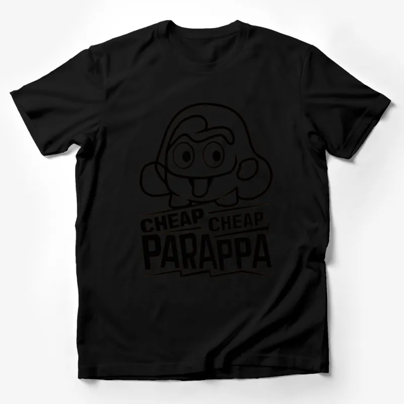 Cartoon Dog T-Shirt, Cheap Cheap PaRappa Graphic Tee, Retro Video Game Inspired Casual Top Male T-Shirt