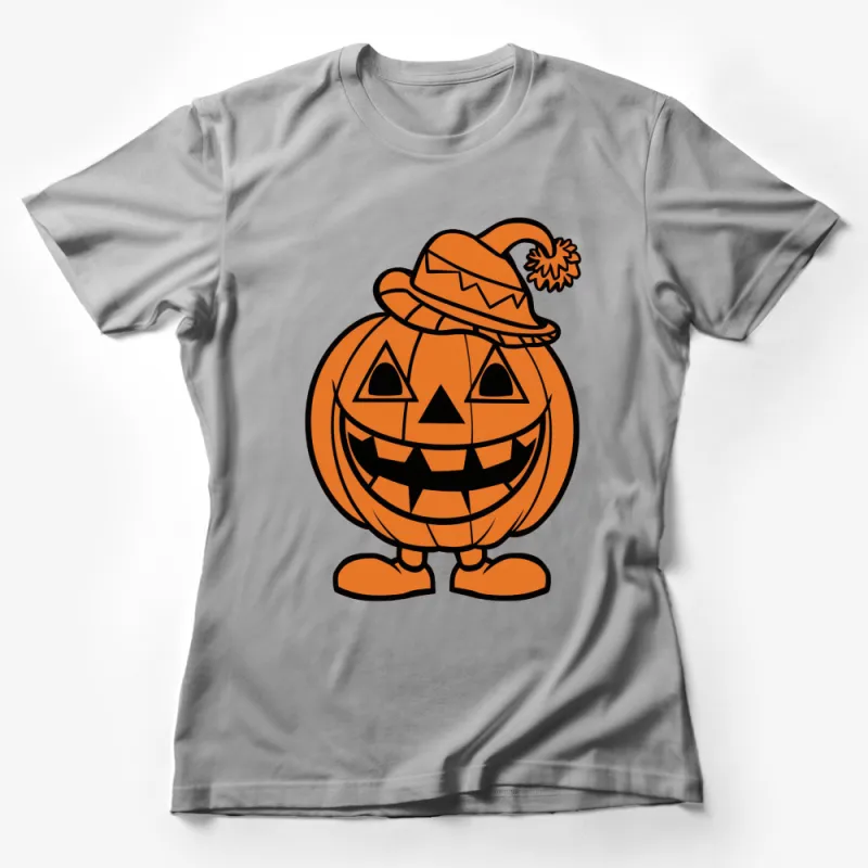 Halloween Pumpkin T-Shirt, Cute Autumn Jack-o'-Lantern Tee, Fall Festive Apparel, Unisex Graphic Shirt Female T-Shirt