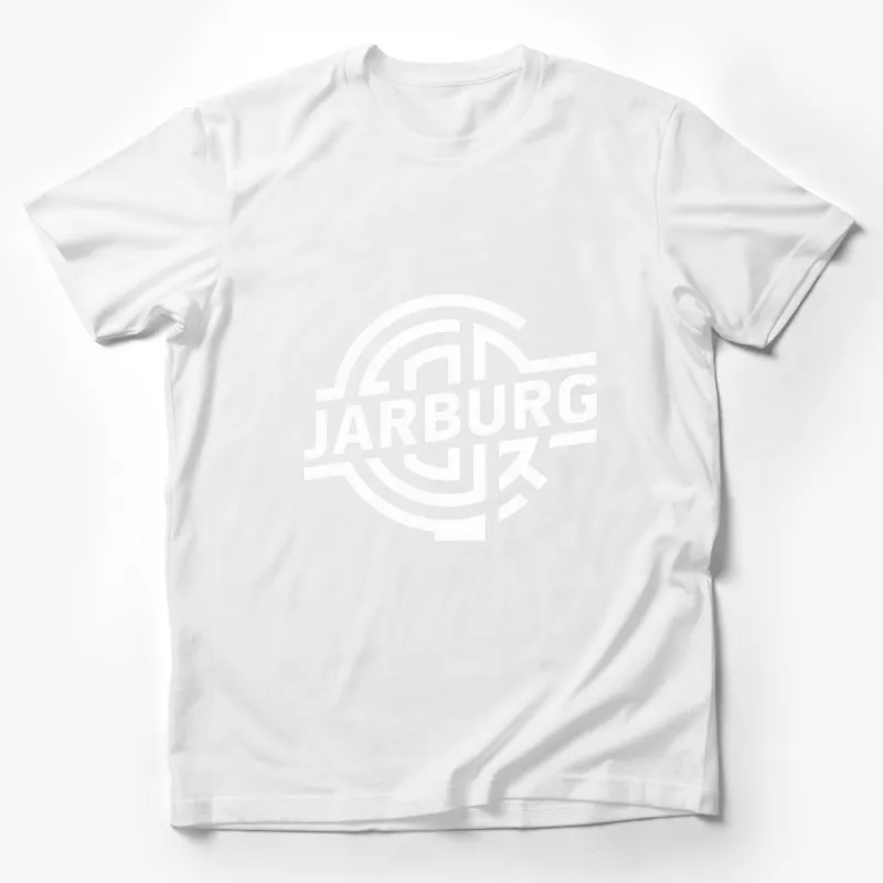 Jarburg Circle Logo Graphic T-Shirt, Unisex Black and White Tee, Stylish Casual Streetwear Shirt Male T-Shirt