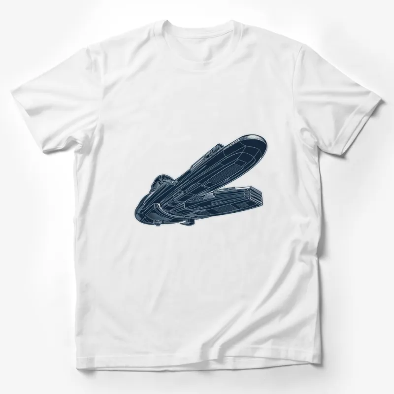 Unique Space Shuttle Blueprint Graphic T-Shirt, Cool Astronautical Engineer Gift, Men's and Women's Sizes Available Male T-Shirt