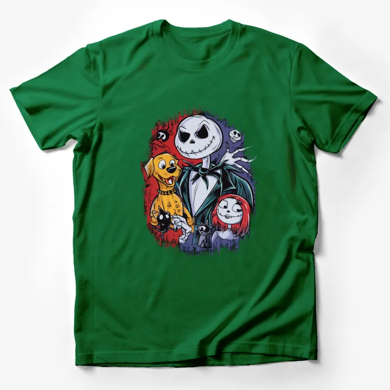 Jack Skellington and Friends T-Shirt, Nightmare Before Christmas Inspired, Unisex Graphic Tee Male T-Shirt