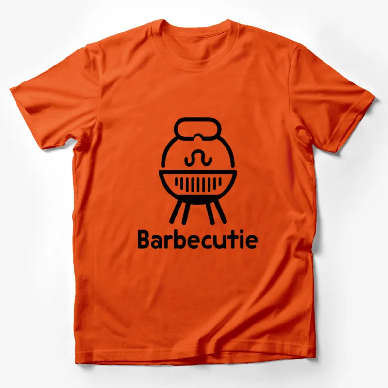 Barbecue Grill Cartoon T-Shirt, Unisex BBQ Lover Graphic Tee, Cute Summer Outdoor Cooking Shirt Male T-Shirt