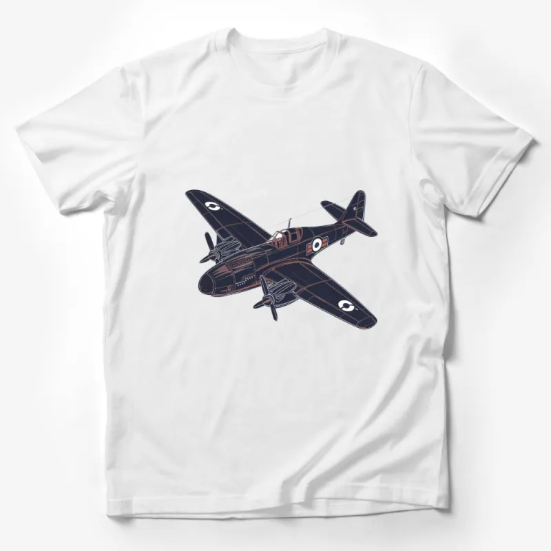 Vintage Airplane Graphic T-Shirt, Classic Aviation Design, Men's and Women's Tee, Unique Pilot Gift Male T-Shirt