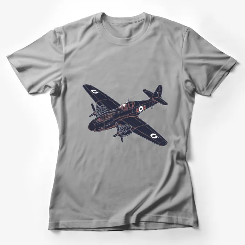 Vintage Airplane Graphic T-Shirt, Classic Aviation Design, Men's and Women's Tee, Unique Pilot Gift Female T-Shirt