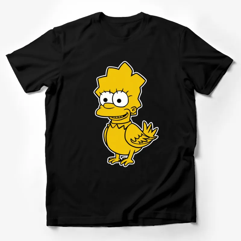 Unique Yellow Cartoon Character T-Shirt, Fun Pop Culture Tee, Unisex Adult and Kids Sizes Male T-Shirt