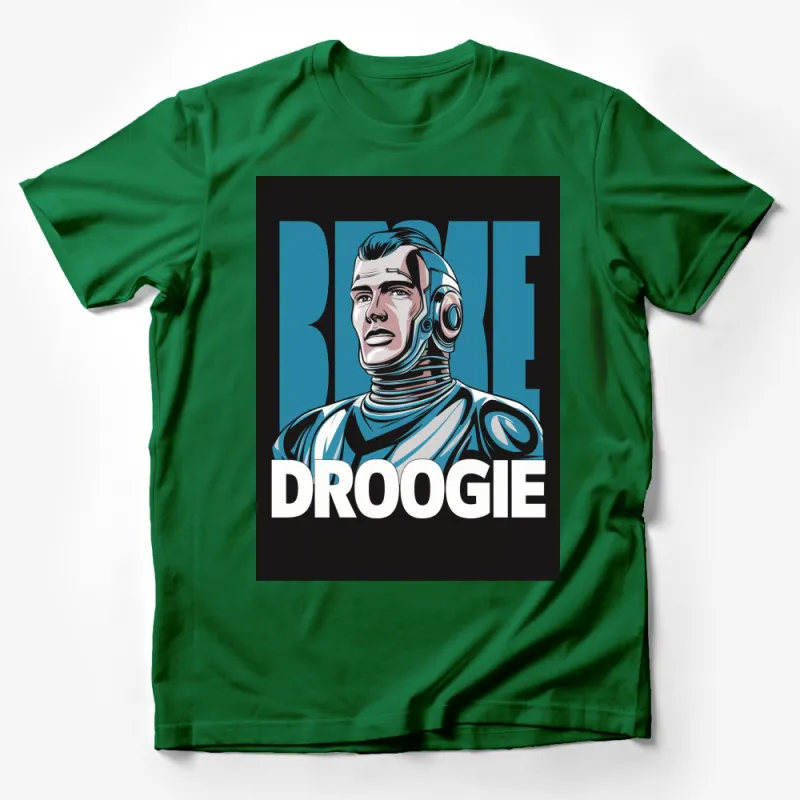 Retro Futuristic Droogie T-Shirt, Bold Graphic Tee, Sci-Fi Inspired Apparel, Unique Gift Idea Male T-Shirt