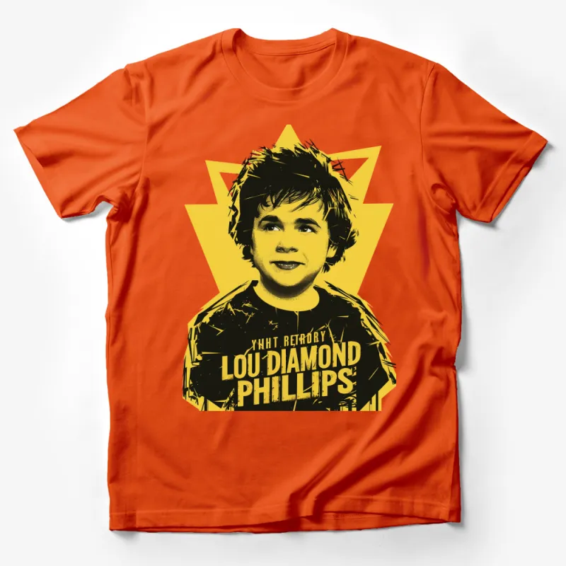 Lou Diamond Phillips Vintage Style T-Shirt, Bold Yellow Graphic Tee, Pop Culture Fashion Male T-Shirt