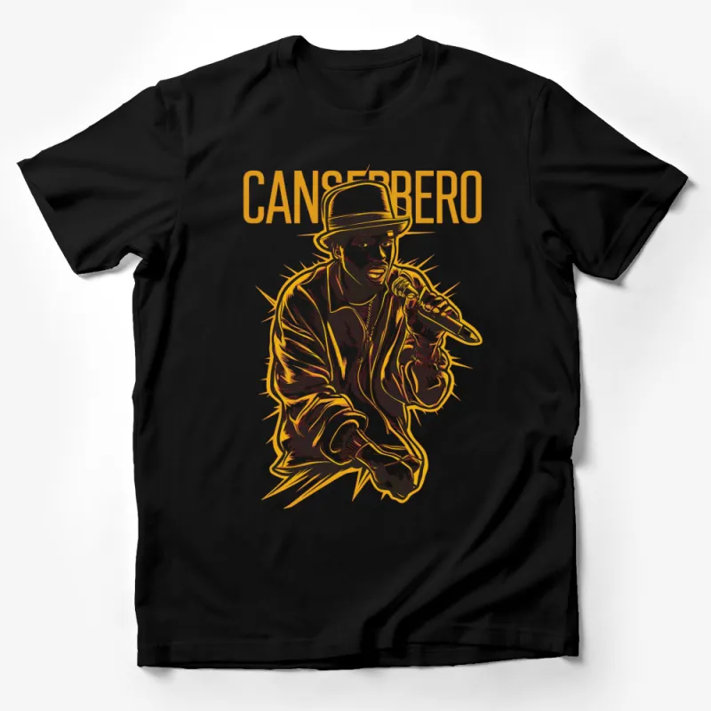 Vintage Style Cansebero Music T-Shirt, Hip Hop Artist Graphic Tee, Men's and Women's Urban Fashion Top Male T-Shirt