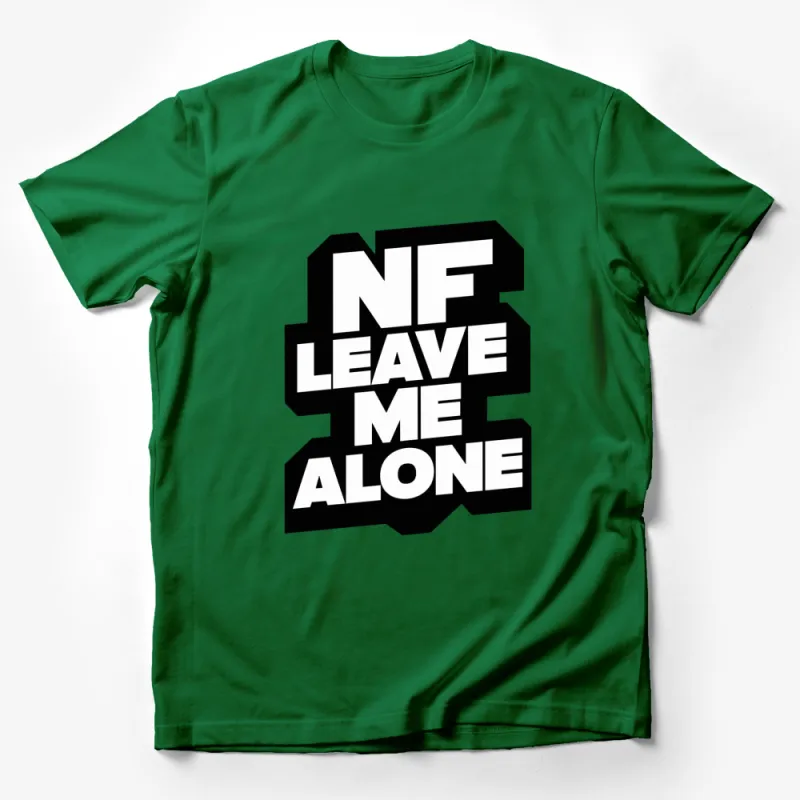 Bold Black and White NF Leave Me Alone Graphic T-Shirt, Unisex Casual Wear Male T-Shirt