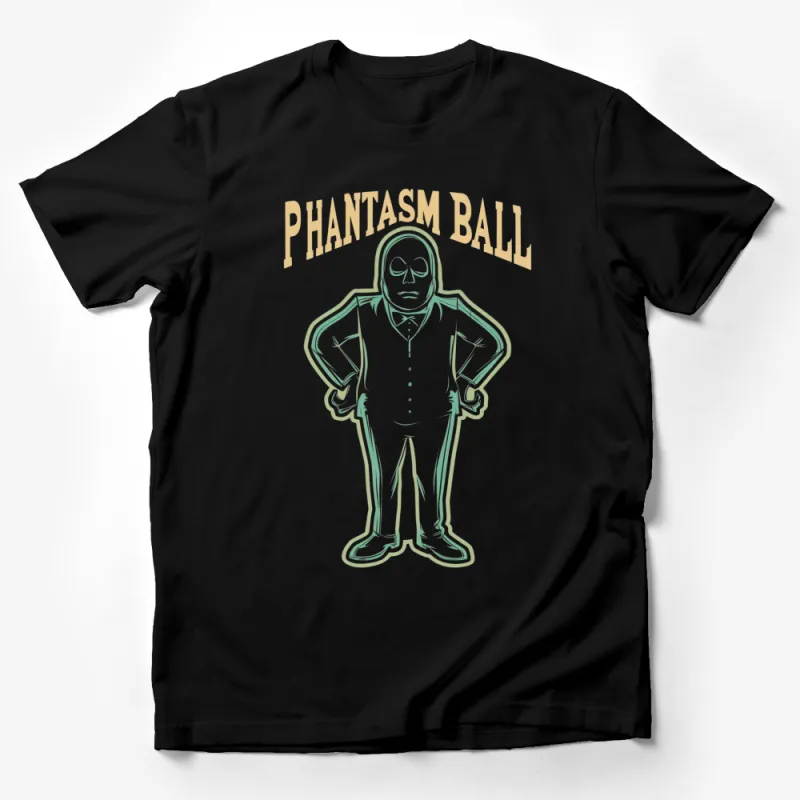 Phantasm Ball Vintage Ghost Design T-Shirt, Cool Retro Spirit Graphic Tee, Unique Halloween Apparel Male T-Shirt