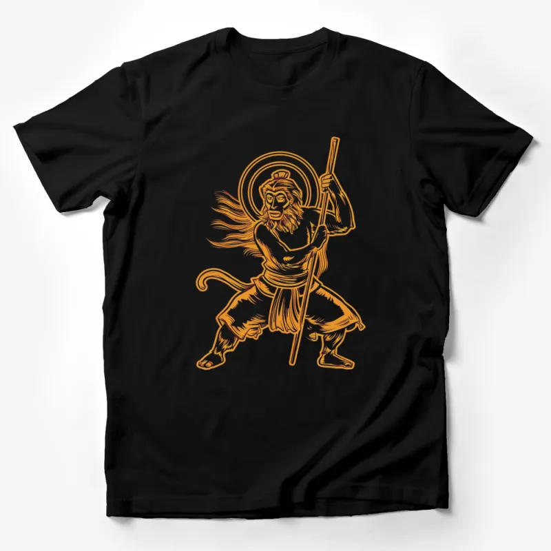 Monkey King Graphic T-Shirt, Sun Wukong Mythology Tee, Asian Folklore Inspired, Unisex Cotton Shirt Male T-Shirt