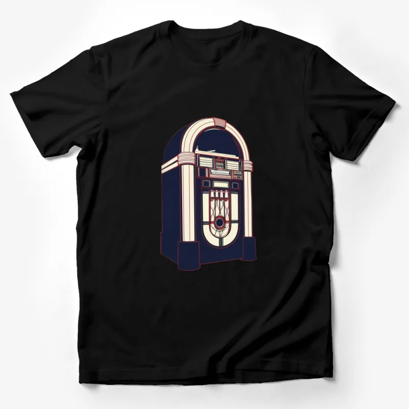 Vintage Jukebox T-Shirt, Classic Music Player Graphic Tee, Retro Style Casual Top, Unique Design Shirt for Music Lovers Male T-Shirt