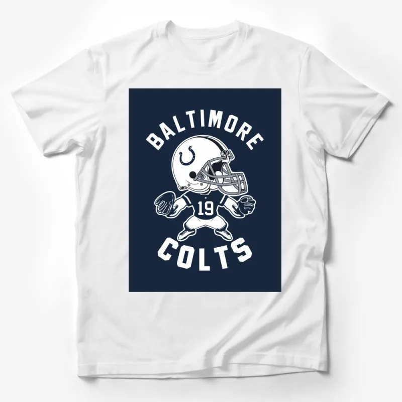 Baltimore Colts Vintage Helmet Graphic T-Shirt, Classic Football Fan Apparel, Retro Sports Tee, Gift for Sports Fans Male T-Shirt