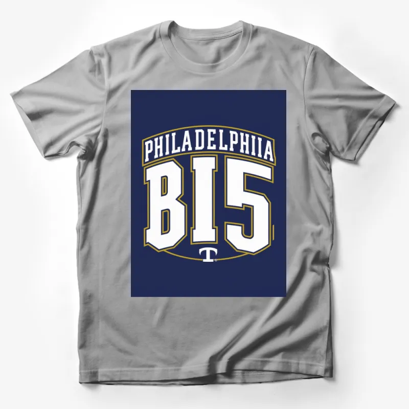 Philadelphia B15 Sports Team Blue and Yellow T-Shirt, Unisex Graphic Tee, Casual College Style Wear Male T-Shirt