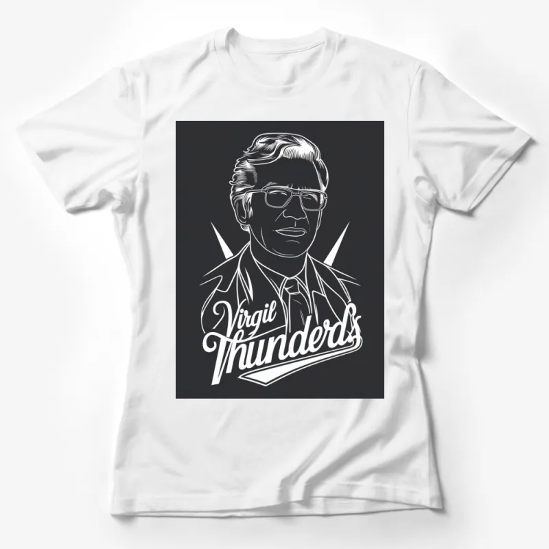 Vintage Virgil Thunders Graphic T-Shirt, Retro Style Bold Typography, Unique Men's Fashion Tee Female T-Shirt