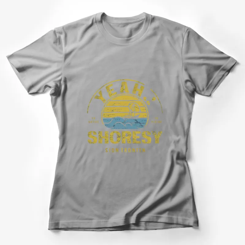 Vintage Beach T-Shirt, Yeah Shoresy Retro Summer Vacation Graphic Tee, Unisex Casual Wear Female T-Shirt