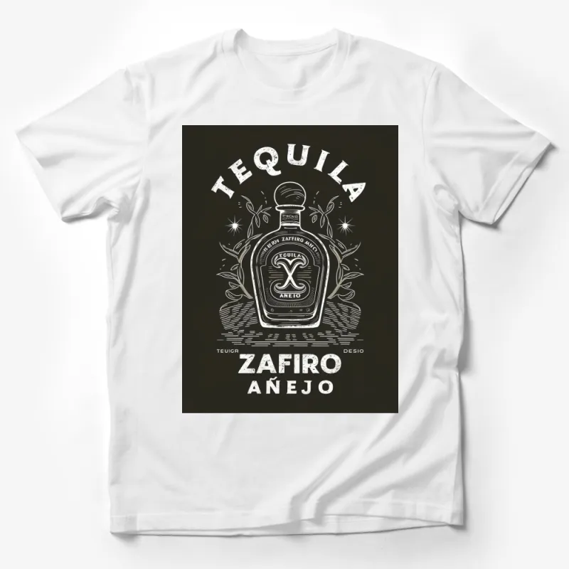 Vintage Tequila Zafiro A?ejo T-Shirt, Retro Style Graphic Tee, Gift for Tequila Lovers, Unisex Male T-Shirt