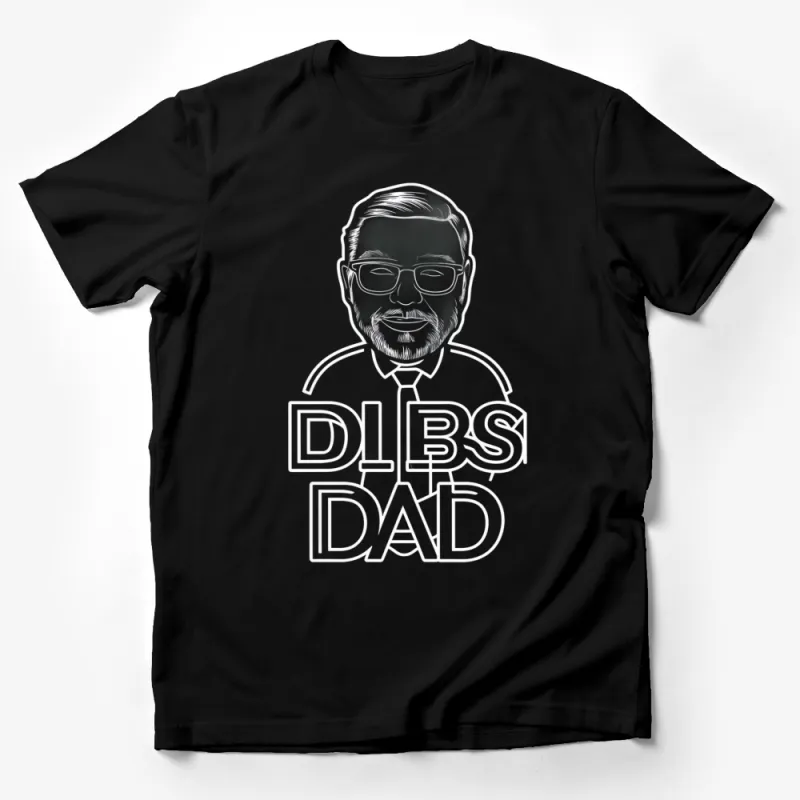 Stylish Dibs on Dad Father's Day T-Shirt, Modern Fashion Dad Gift, Cool Dad Graphic Tee Male T-Shirt