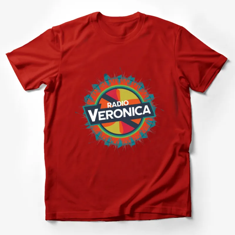 Radio Veronica Vintage Logo T-Shirt, Colorful Retro Music Fan Tee, Unisex Graphic Shirt Design, Stylish Casual Wear Male T-Shirt