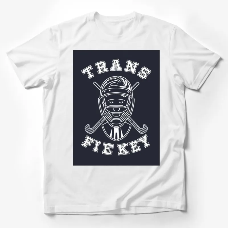 Trans Fiekey Hockey Themed T-Shirt, Unique Sports Graphic Tee, Unisex Athletic Apparel, Gift for Hockey Fans Male T-Shirt