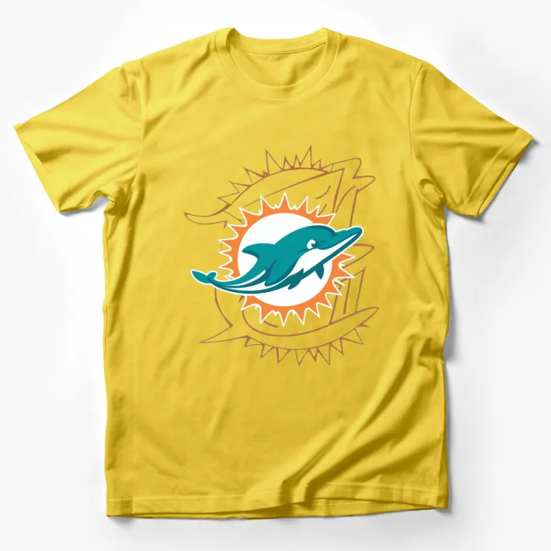 Ocean-Inspired Dolphin Graphic T-Shirt, Nature Lover Tee, Summer Beach Casual Wear, Sunset Dolphin Shirt Male T-Shirt