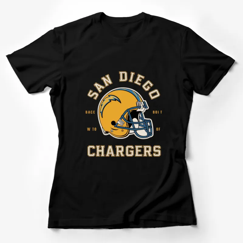 Vintage San Diego Chargers Helmet Graphic T-Shirt, Classic Football Fan Apparel, Unisex Tee Female T-Shirt