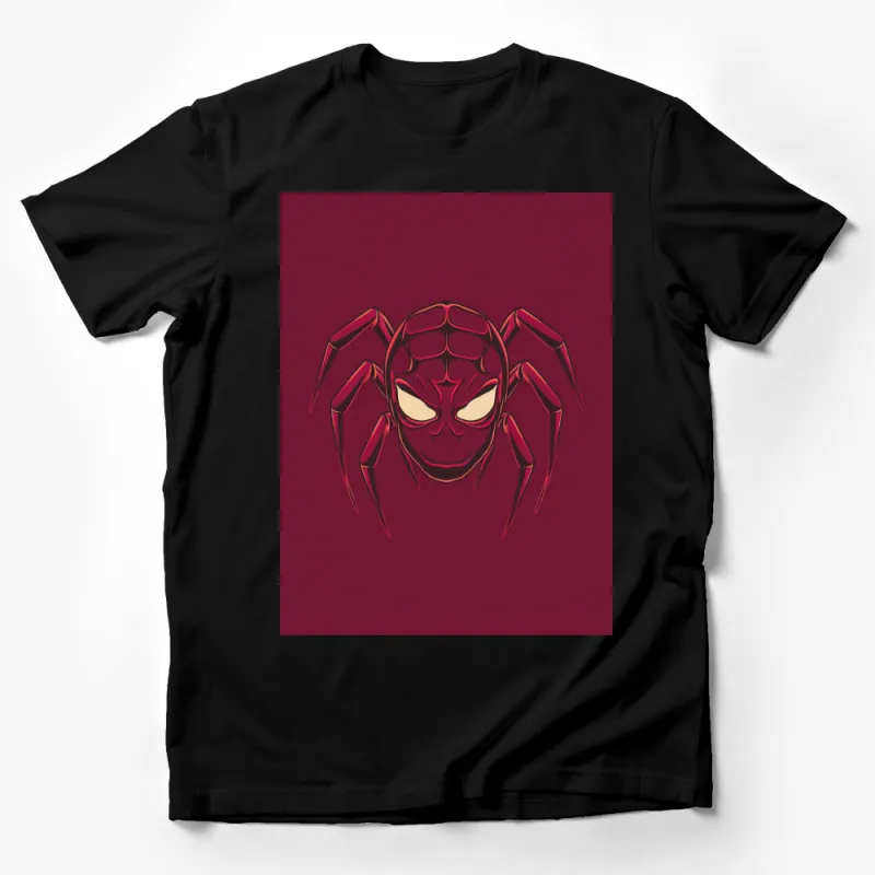 Red Spider Design T-Shirt, Cool Spider Graphic Tee, Unisex Superhero Inspired Shirt, Casual Wear, Gift Male T-Shirt