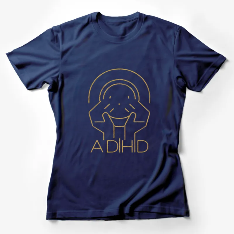 ADHD Awareness Cute Frog Graphic T-Shirt, Mental Health Support Tee, Unisex Comfort Fit Shirt Female T-Shirt