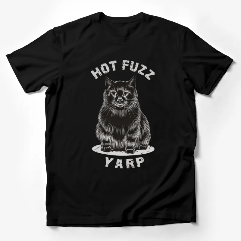 Hot Fuzz Yarp Cat T-Shirt, Funny Cat Graphic Tee, Unisex Cat Lover Gift, Vintage Style Cat Shirt Male T-Shirt