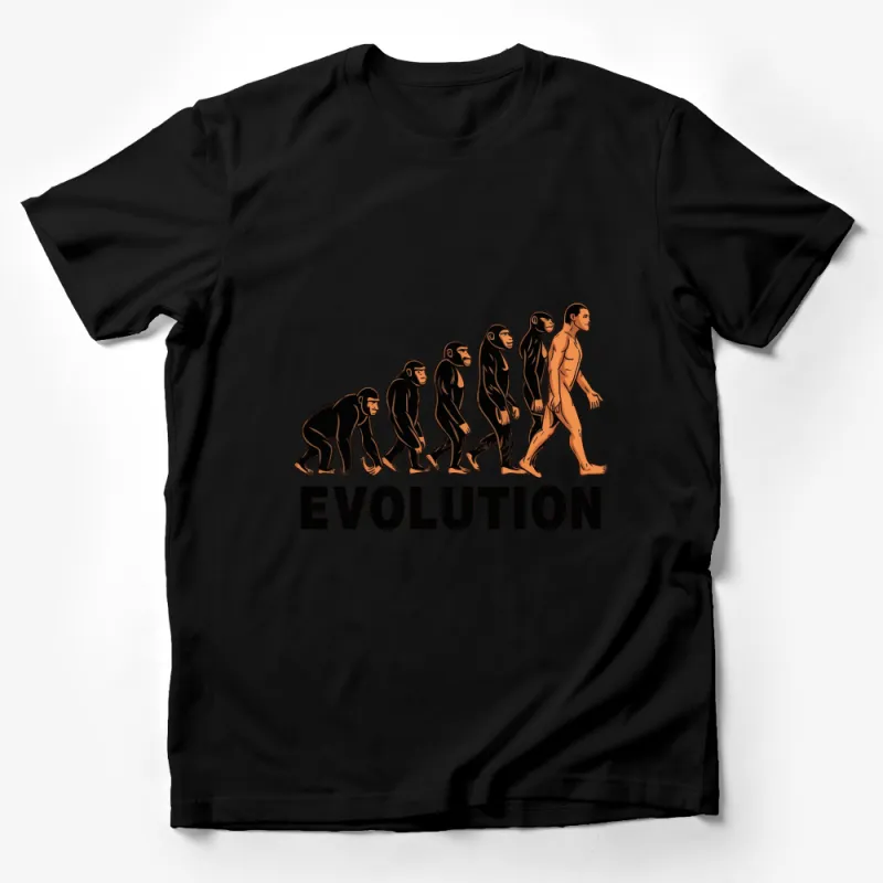 Evolution Graphic T-Shirt, Human Evolution Art, Science Lover Tee, Unisex Apparel, Educational Clothing, Gift for Teachers Male T-Shirt