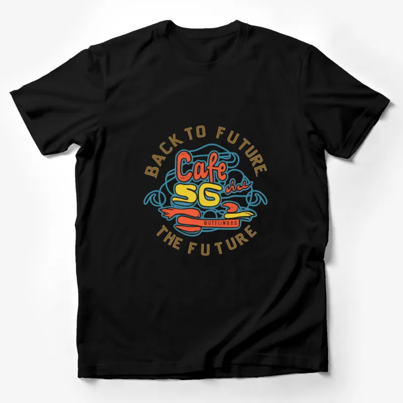 Vintage Back to the Future Cake T-Shirt, Retro Movie Inspired Graphic Tee, Unisex Adult Clothing Male T-Shirt