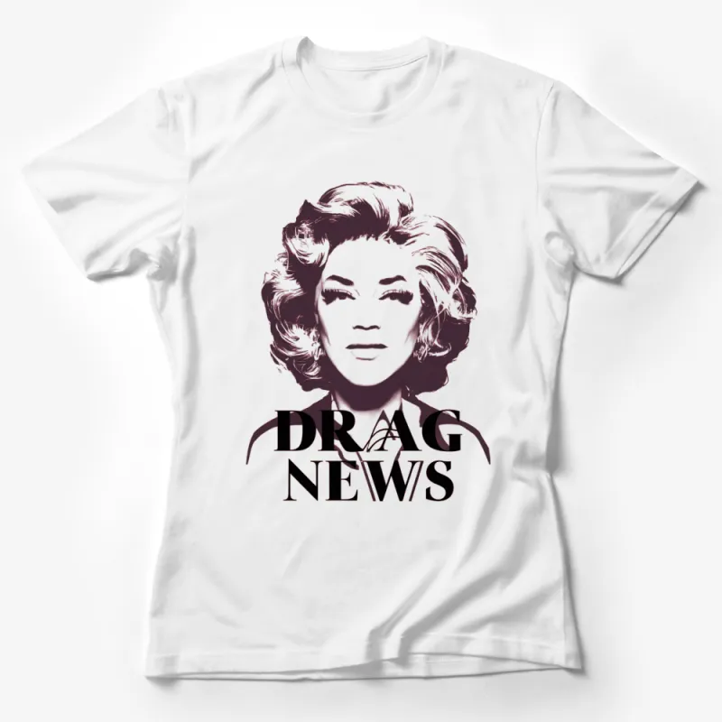 Vintage Marilyn Monroe Drag News Graphic T-Shirt, Classic Icon Print, Unisex Fashion Tee, Retro Style Apparel Female T-Shirt