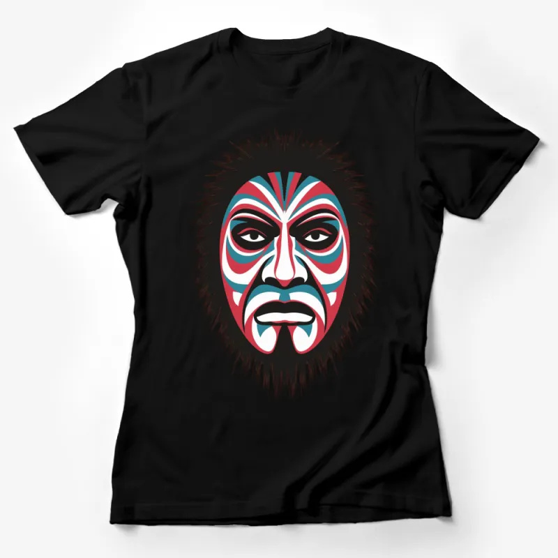 Tribal Mask Graphic T-Shirt, Colorful African Mask Tee, Men's and Women's Cultural Shirt, Exotic Festival Wear, Unique Gift Idea Female T-Shirt