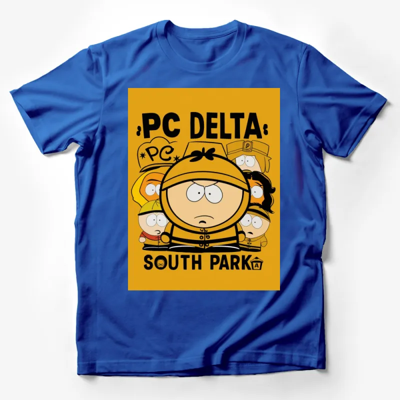 South Park PC Delta Cartoon Character T-Shirt, Yellow Unisex Adult Tee, Fan Merch Male T-Shirt