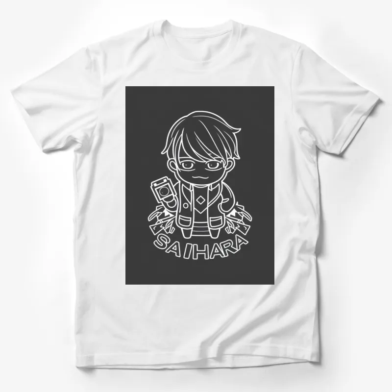 Anime Character Saihara Graphic T-Shirt, Cool Manga Style Casual Wear, Unisex Clothing Male T-Shirt