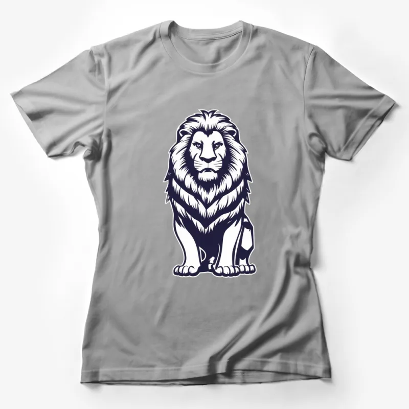 Majestic Lion Graphic T-Shirt, Classic Lion Illustration Tee, Unisex Animal Print Shirt, Gift for Wildlife Lovers Female T-Shirt