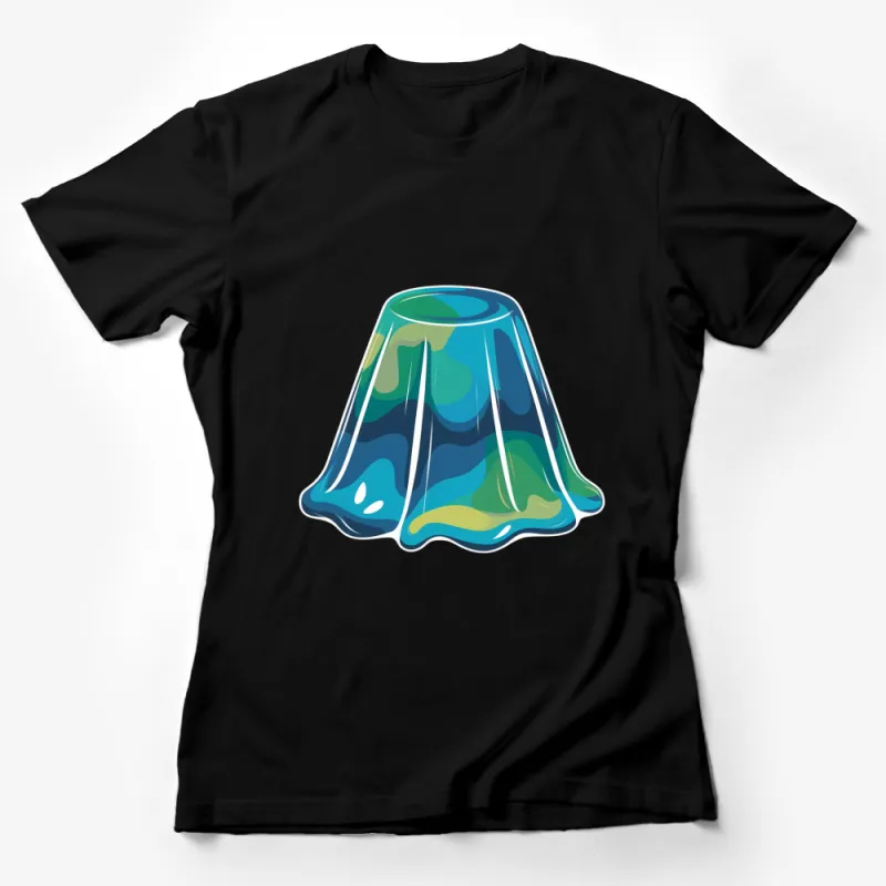 Colorful Jelly Mold Graphic T-Shirt, Blue Green Vintage Style Tee, Retro Foodie Gift Shirt Female T-Shirt