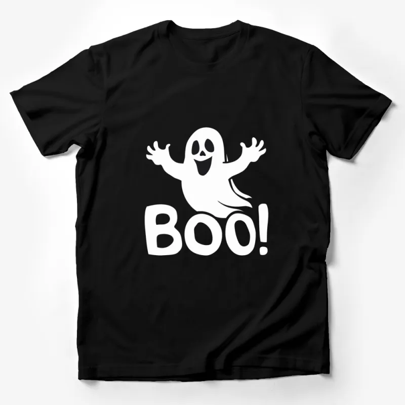 Cute Ghost Boo! Graphic T-Shirt, Halloween Casual Wear for All Ages, Unisex Ghost Tee, Spooky Fun Male T-Shirt