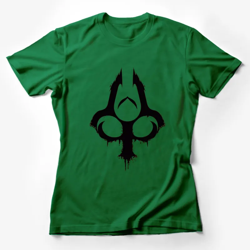 Black Gothic Biohazard Symbol T-Shirt, Unisex Grunge Style Tee, Urban Streetwear, Edgy Apocalypse Design Female T-Shirt