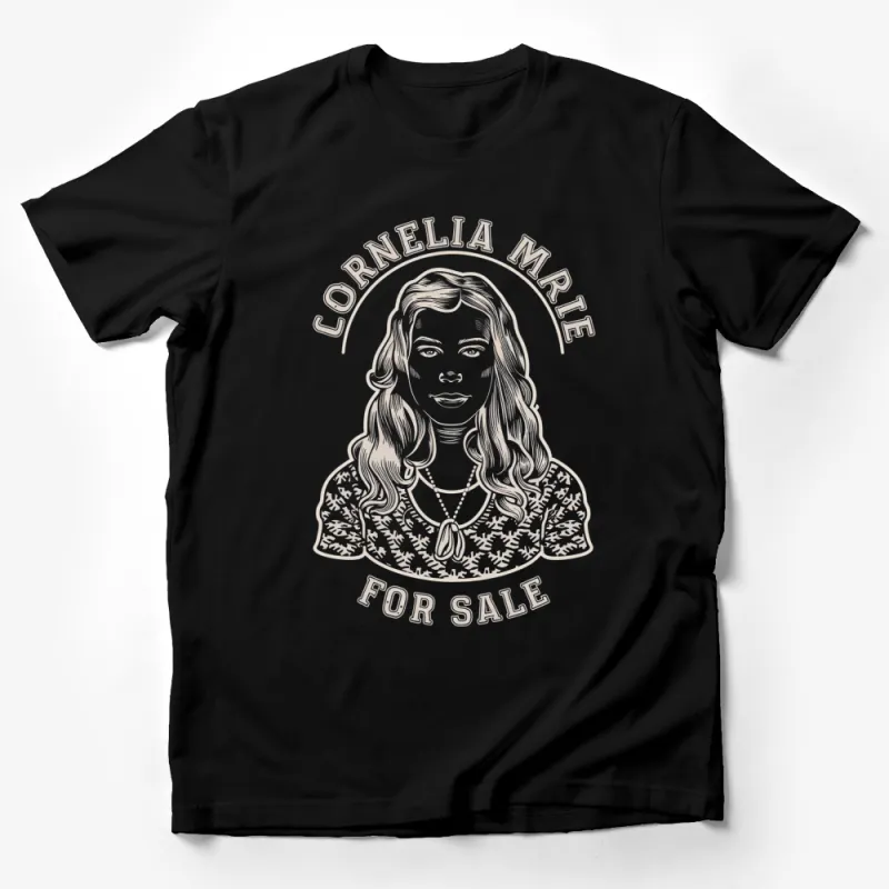 Cornelia Marie Portrait T-Shirt, For Sale Graphic Tee, Vintage Style Fashion Top Male T-Shirt