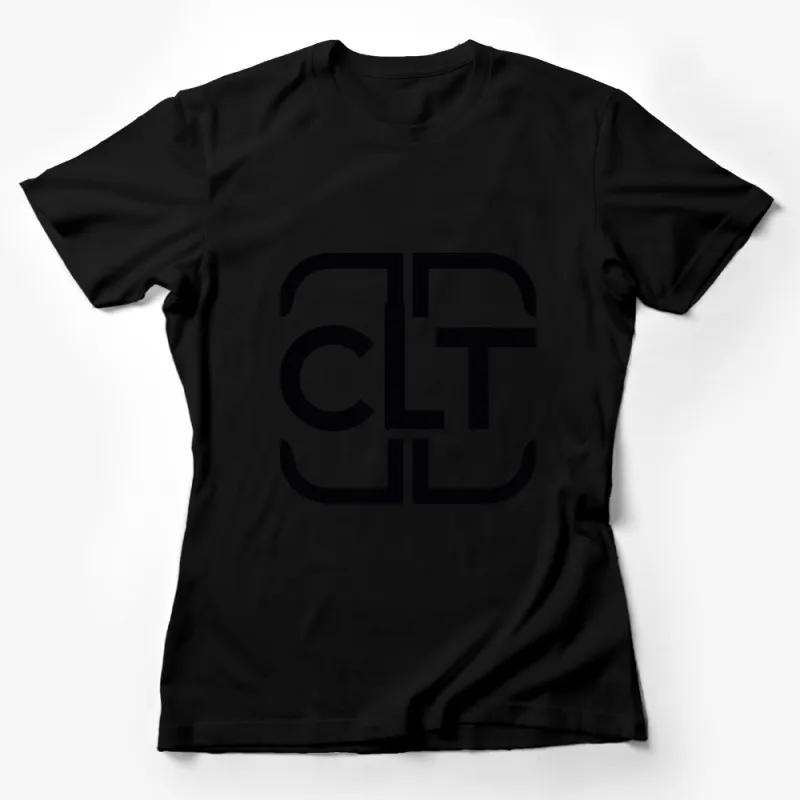 Modern CLT Monogram T-Shirt, Unisex Minimalist Design Top, Graphic Tees for All, Bold Black and White Female T-Shirt