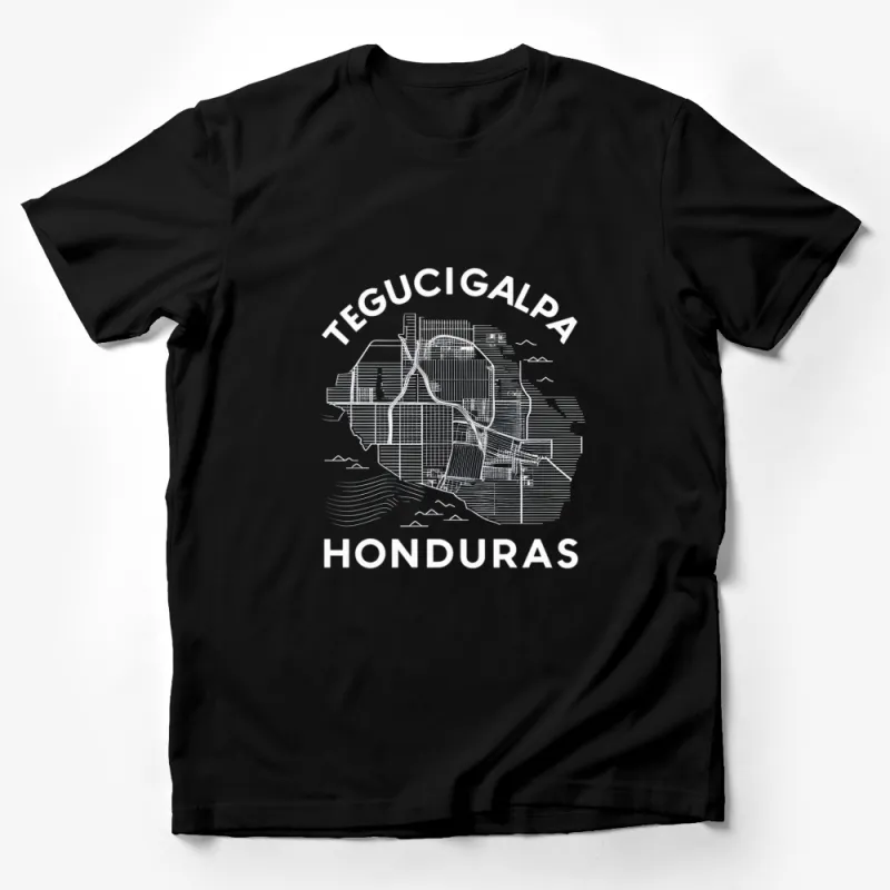 Tegucigalpa Honduras Map T-Shirt, Minimalist City Map Design, Unisex Graphic Tee Male T-Shirt