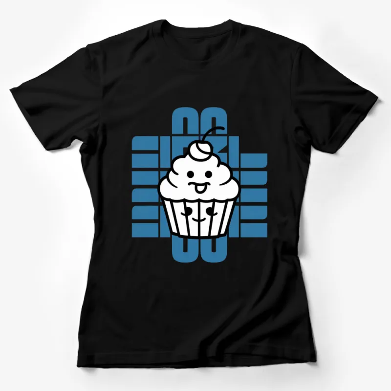 Cute Cupcake T-Shirt, Fun and Whimsical Graphic Tee, Casual Wear for All Ages, Unisex T-Shirt Design Female T-Shirt