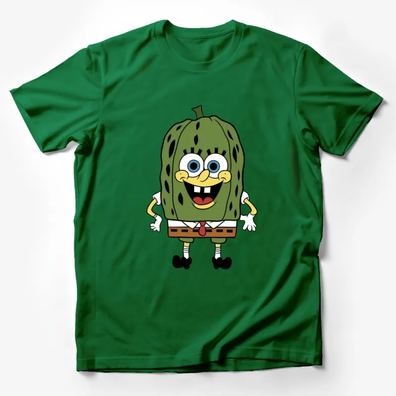 Cartoon Watermelon Character T-Shirt, Fun Fruit Design Tee, Kids and Adult Sizes Available Male T-Shirt